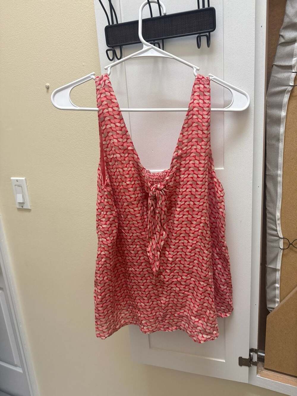 Maeve by Anthropologie Verena Tie-Front Geometric Tank Top